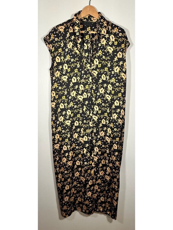 No. 6 Dresses & Skirts - No.6 Store Black Floral Silky Maxi Dress L